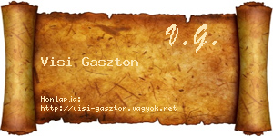 Visi Gaszton névjegykártya
